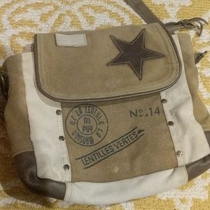 Myra bag with leather detail